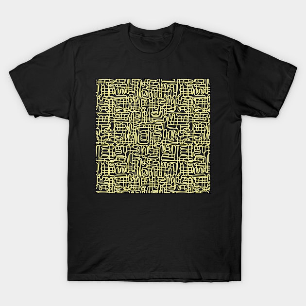 One Line - Yellow T-Shirt by Meeko_Art